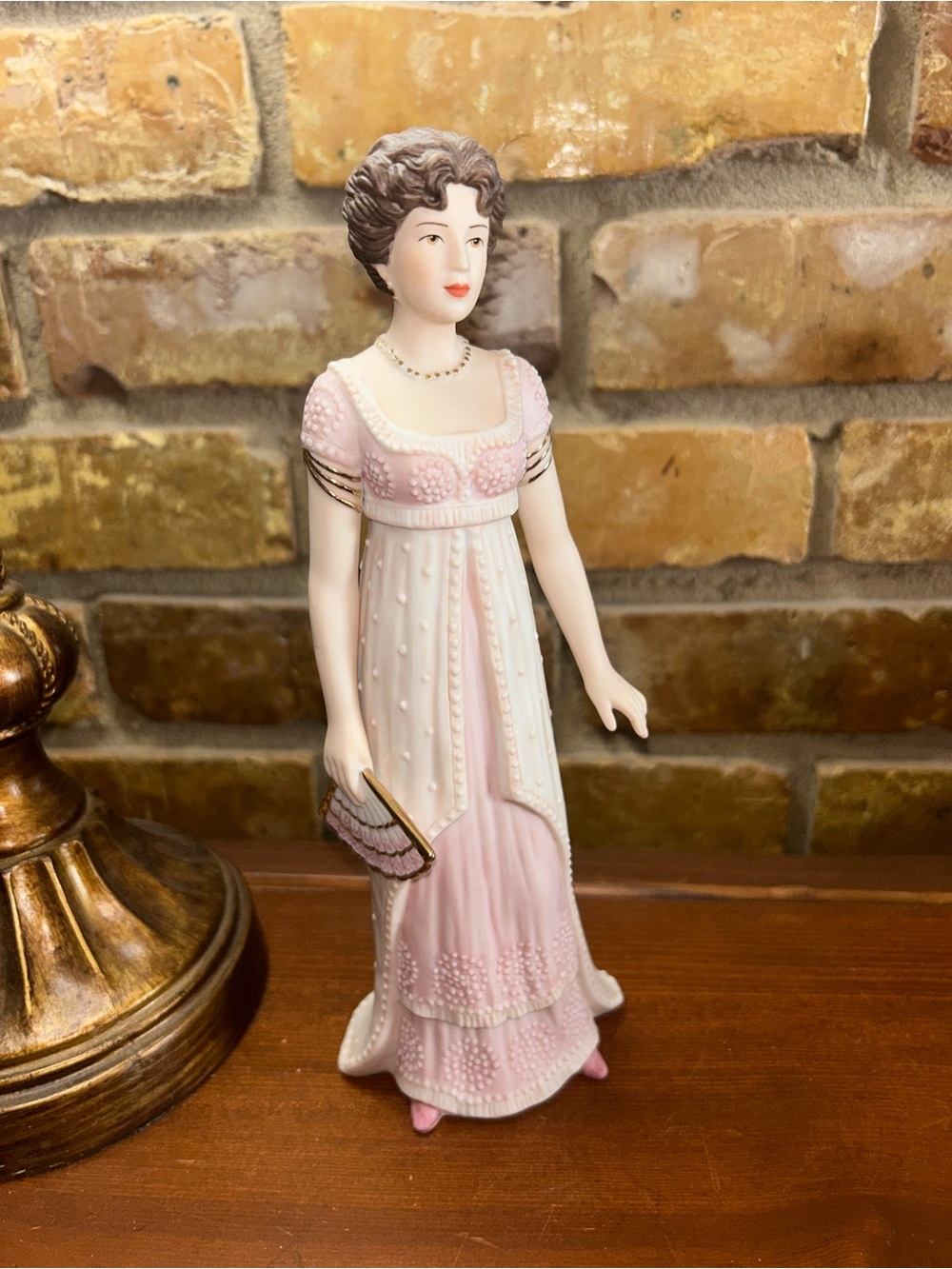 Home Interiors Porcelain Regency “Lady Margaret”Figurine - Pink and White